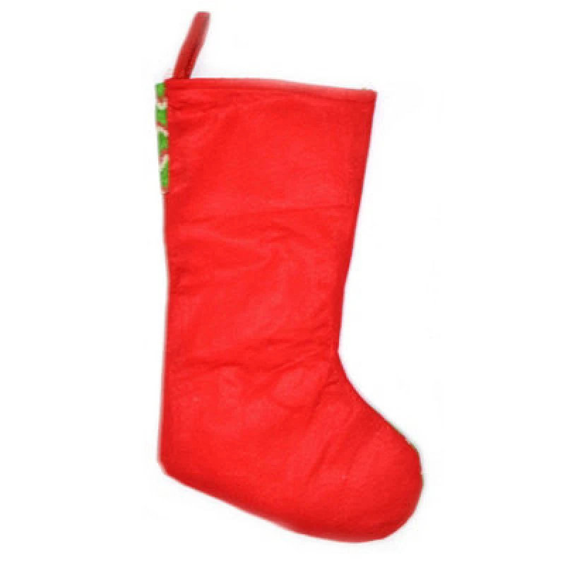 Image of Shatchi Traditional Christmas Santa Stocking Xmas Stocking Sock Christmas Decorations Red