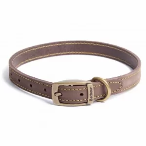 Image of Barbour Leather Dog Collar Brown Large
