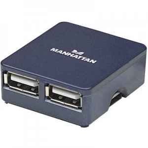 Image of Manhattan 4 ports USB 2.0 hub Blue