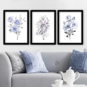 Image of 3SC131 Multicolor Decorative Framed Painting (3 Pieces)