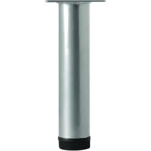 Image of Wickes Round Furniture Leg - Grey 32 x 100mm