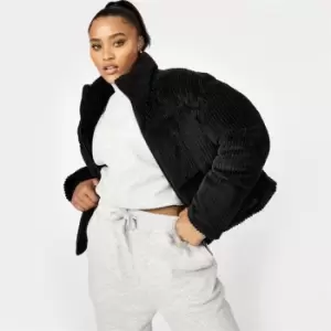 Image of Jack Wills Cord Puffer Jacket - Black