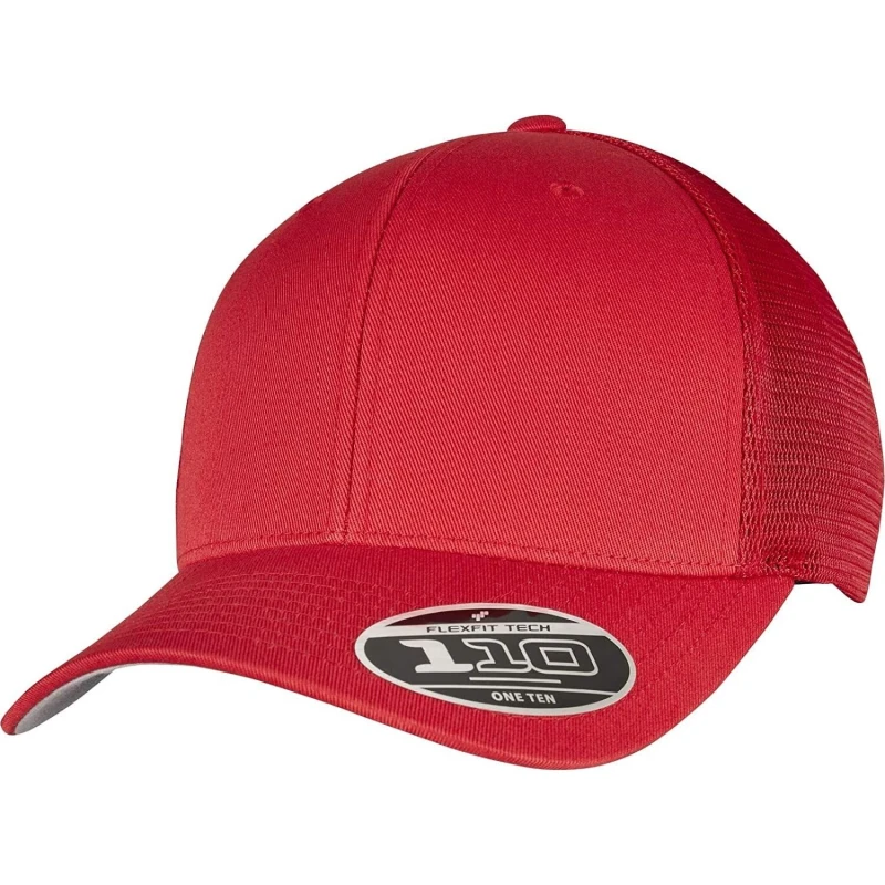 Image of Flexfit Flexfit 110 Mesh Trucker Cap in Red Red One Size Unisex 5059699851115
