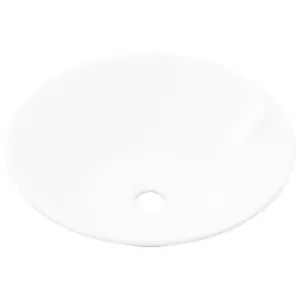 Image of VidaXL Bathroom Porcelain Ceramic Sink Art Basin Bowl - White