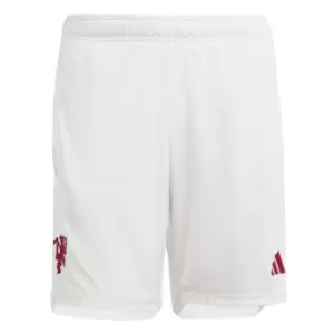 Image of adidas Manchester United Third Shorts 2023 2024 Adults - White