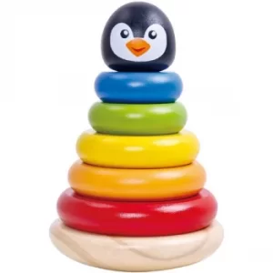Image of Wooden Penguin Tower Stacker Activity Toy