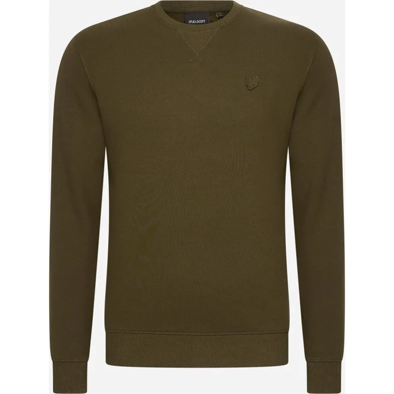 Image of Lyle & Scott Crewneck sweatshirt Lyle & Scott Tonal Eagle Vert Male S