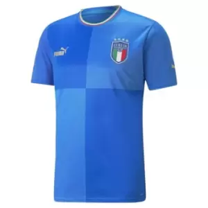 Image of Puma Italy Home Shirt 2022/2023 Mens - Blue
