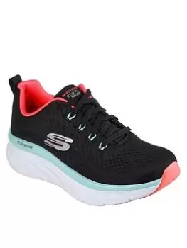 Image of Skechers D'Lux Walker Fresh Finesse Trainers - Black, Size 4, Women