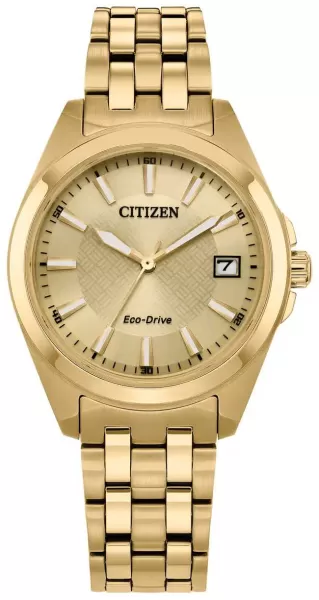 Image of Citizen EO1222-50P Womens Eco-Drive Gold Dial Gold- Watch