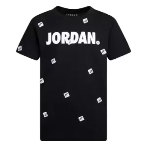 Image of Air Jordan AOP Graphc T-Shirt Junior Boys - Black
