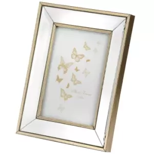 Image of Small Rectangle Mirror Bordered Photo Frame 4x6