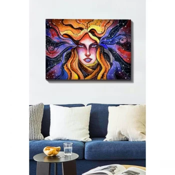 Image of Kanvas Tablo (70 x 100) - 163 Multicolor Decorative Canvas Painting