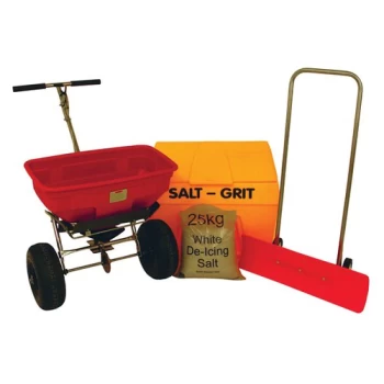 Image of Winter Car Park Kit ( 200 litre grit bin snow plough snow pusher) 385077