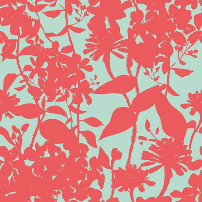 Image of Hoopla Walls Summer Silhouette Coral Twist Smooth Matt Wallpaper