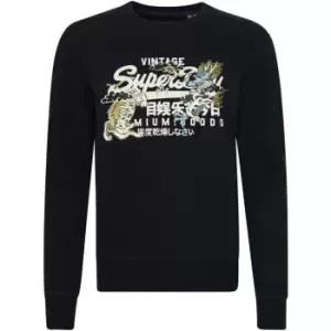 Image of Superdry Dragon Crew Sweater - Blue