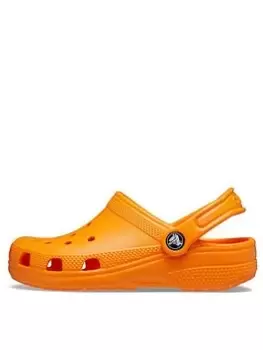 Image of Crocs Classic Clog Toddler Sandal, Orange, Size 6 Younger