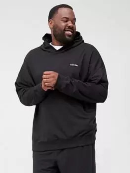Image of Calvin Klein Mens Modern Cotton Stretch Lounge Plus Overhead Hoodie - Black, Size 4XL, Men