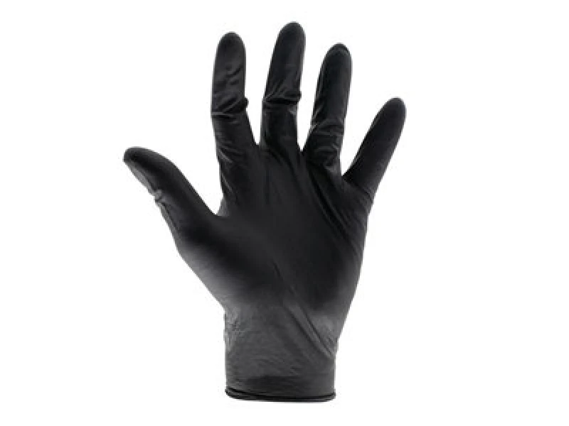 Image of Scan Kg-1101 Black Heavy-Duty Nitrile Disposable Gloves Xl X100 Scaglodnhdxl