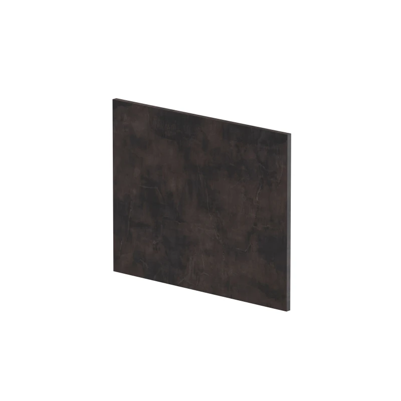 Image of Balterley L Shape Square End Bath Panel Textured Matt Metallic Slate 1700mm Grey unisex