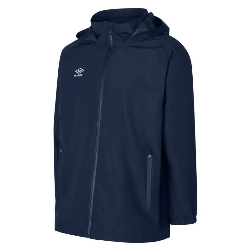 Image of Umbro Club Essential Waterproof Jacket in Dark Navy Size: 7-8 Years Dark Navy Unisex 7-8 Years