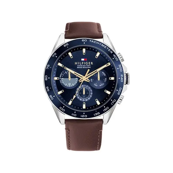 Image of Tommy Hilfiger 1791965 Owen Brown Leather Strap Watch - W95279