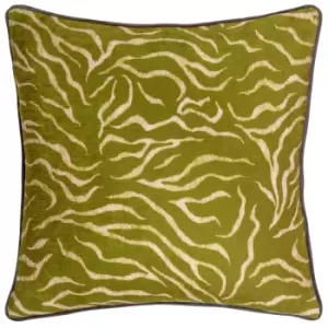 Image of Jurong Tiger Chenille Cushion Moss, Moss / 50 x 50cm / Polyester Filled