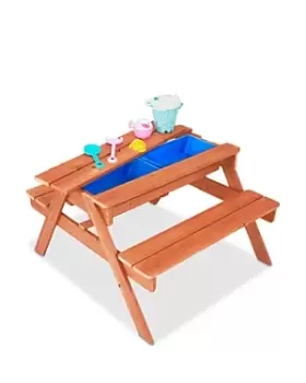 Image of Teamson Kids Outdoor Oasis Table & Chairs Sets Toys Warm Cherry - Ages 3-7