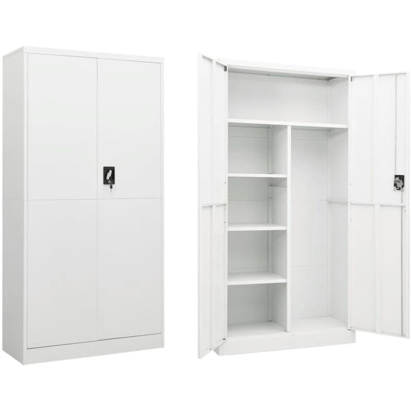 Image of VIDAXL Locker Cabinet White 90x40x180cm Steel Vidaxl 8720286564011