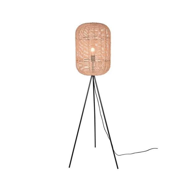 Image of Runa Modern Tripod Floor Lamp Black Matt with Footswitch