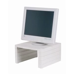 Image of 5 Star Office Essentials Monitor Stand Supports 15" 18KG Adjustable Height Light Grey