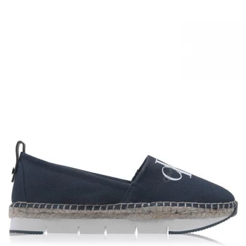 Image of Calvin Klein Jeans Canvas Trainers - Navy