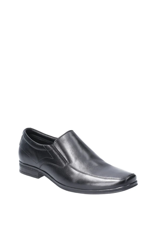 Image of Hush Puppies Mens Billy Slip On Light Leather Loafer Shoes UK Size 9 (EU 43, US 10) BLACK HUS280-BLACK-9