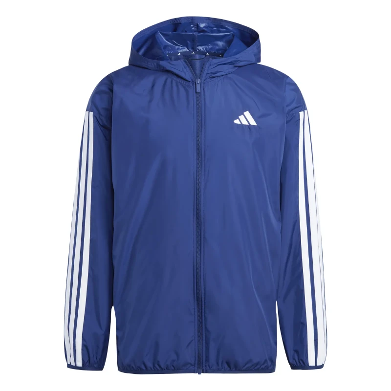 Image of Adidas Hooded waterproof jacket adidas Essentials 3-Stripes Bleu Male S