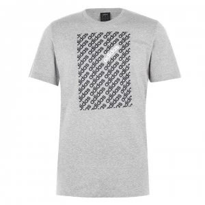 Image of adidas Linear Camo Box Mens T-Shirt - GreyMar/Blk/Wht