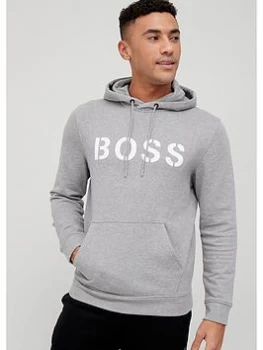 Image of Hugo Boss Wetry Pullover Hoodie Silver Size S Men