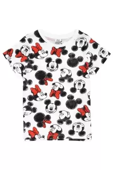 Image of Mickey & Minnie Mouse All-Over Print T-Shirt