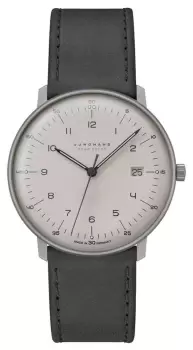 Image of Junghans 59/2023.02 Max Bill MEGA Solar Dark grey Leather Watch