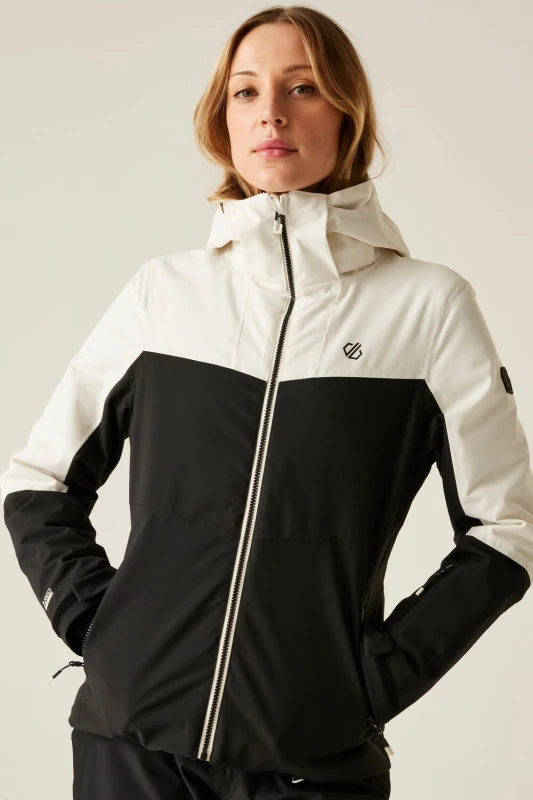 Image of Dare 2b Womens Iced Waterproof Ski Jacket in White Size: 20 White Female 20