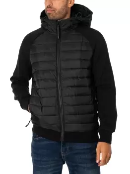 Image of Hooded Storm Hybrid Padded Jacket