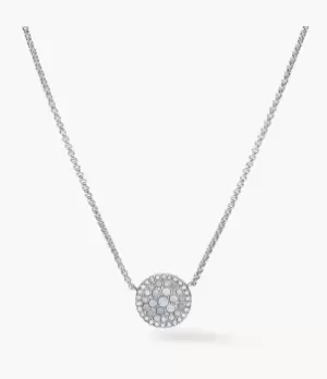 Image of Fossil Women Blue Mosaic Stainless Steel Necklace