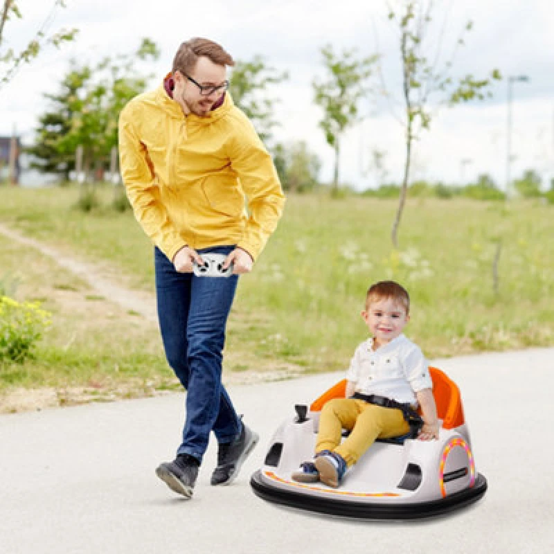Image of AIYAPLAY Aiyaplay - 360° Rotation 12V Kids Bumper Car w/ Remote Control, Orange 5056725597917