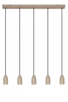 Image of Evora Modern Pendant light - Ø10cm - 5xGU10 - Taupe