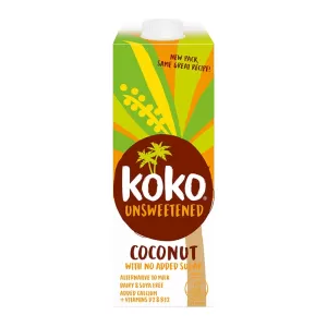 Image of Koko Dairy Free Unsweetened UHT Coconut Milk 1Ltr x 6