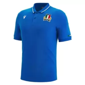 Image of Macron Italy 22/23 Polo Shirt Mens - Blue