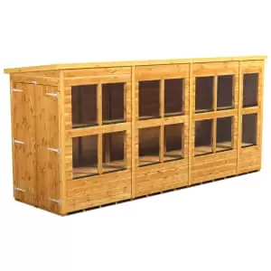 Image of Power Sheds 14 x 4ft Double Door Pent Shiplap Dip Treated Potting Shed