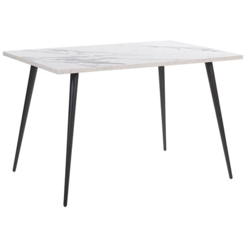 Image of Beliani Dining Table Santiago White Marble 120 Cm 80 Cm