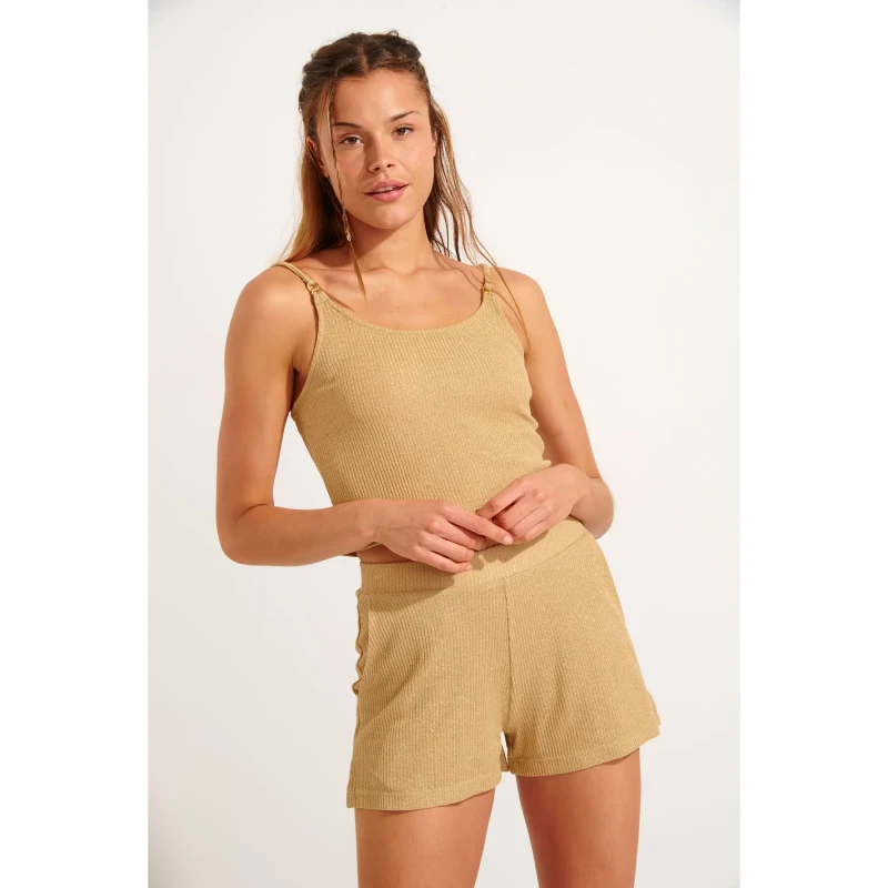 Image of banana moon Womens bodysuit Banana Moon Rama Goldenrib Beige Female XL