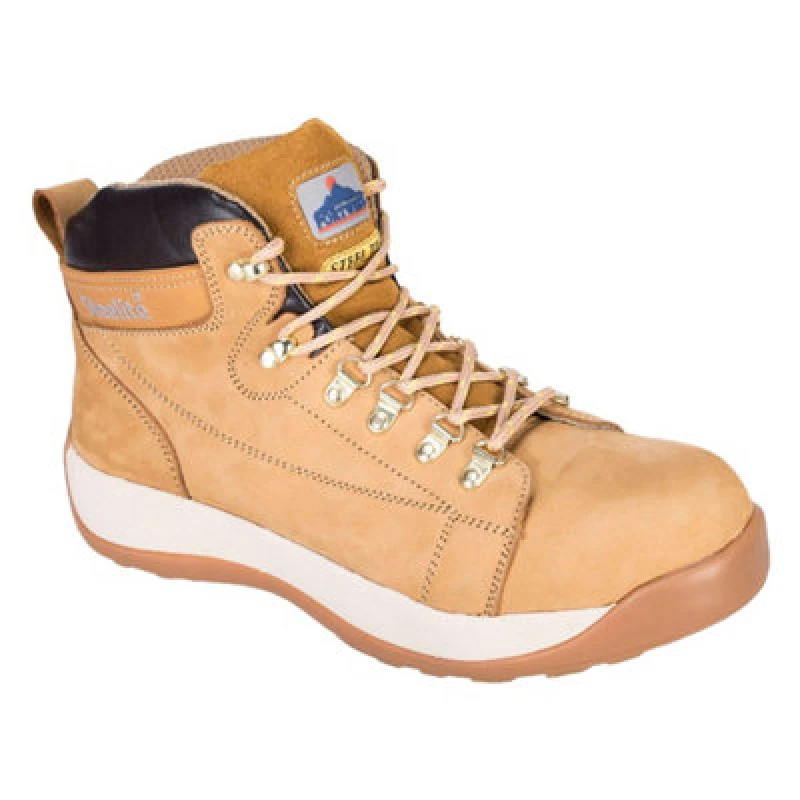 Image of Portwest Steelite SB HRO Mid Cut Nubuck Safety Boots FW31HOR40 Colour: Honey
