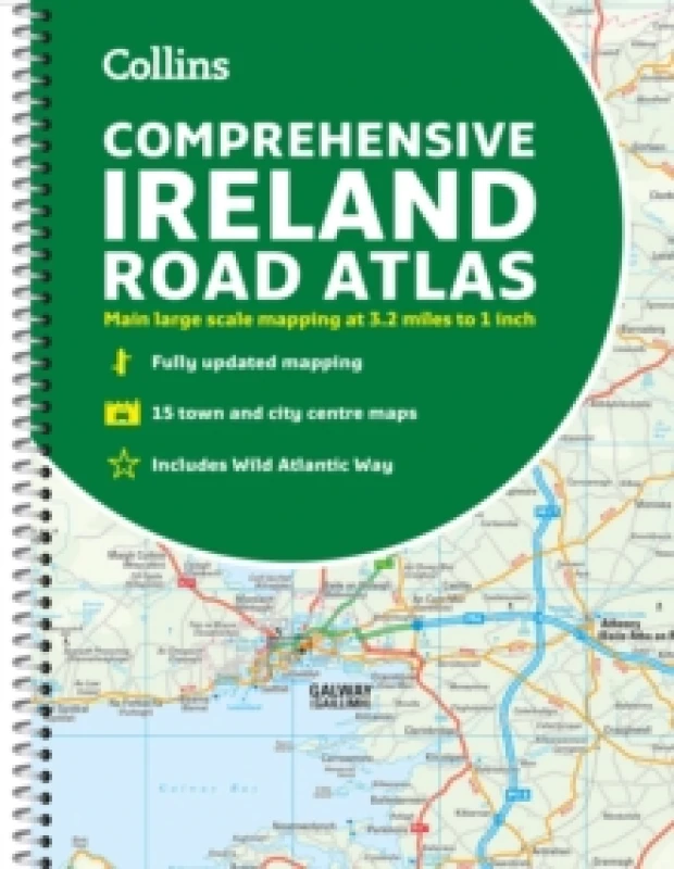 Image of Comprehensive Road Atlas Ireland. Spiral bound. By Collins Maps Books